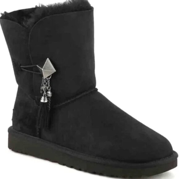 UGG Lilou Sheepskin Charm Tassel Boots - Picture 1 of 10